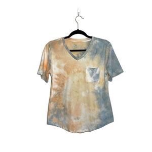 Zyia Active Hendrix Dusk Go To Pocket Tie-Dye Tee Women’s Size Small